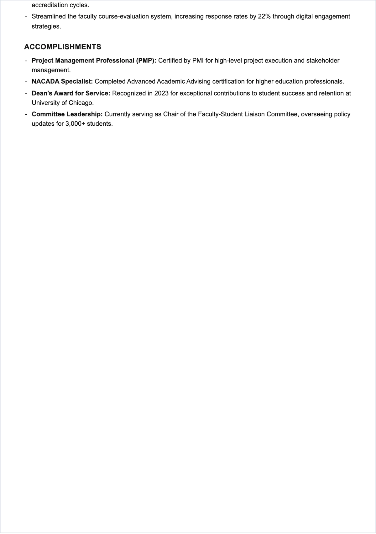 Free Academic Coordinator ATS Resume Template, AI Resume Builder
