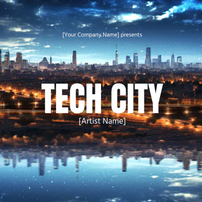 Free Tech City Album Cover Template to Edit Online