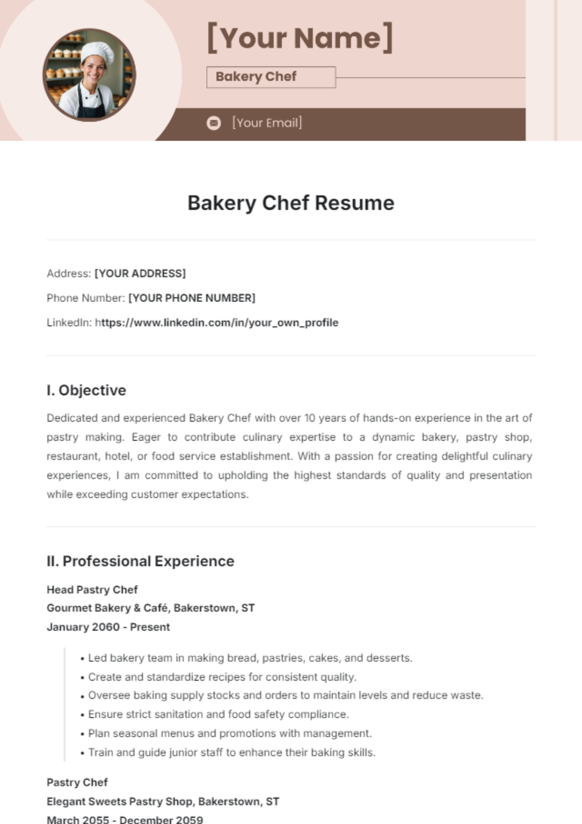 Pastry Chef Resume 6 Great Pastry Chef Resume Examples LiveCareer Pastry Chef Resume 6 Great Pastry Chef Resume Examples LiveCareer