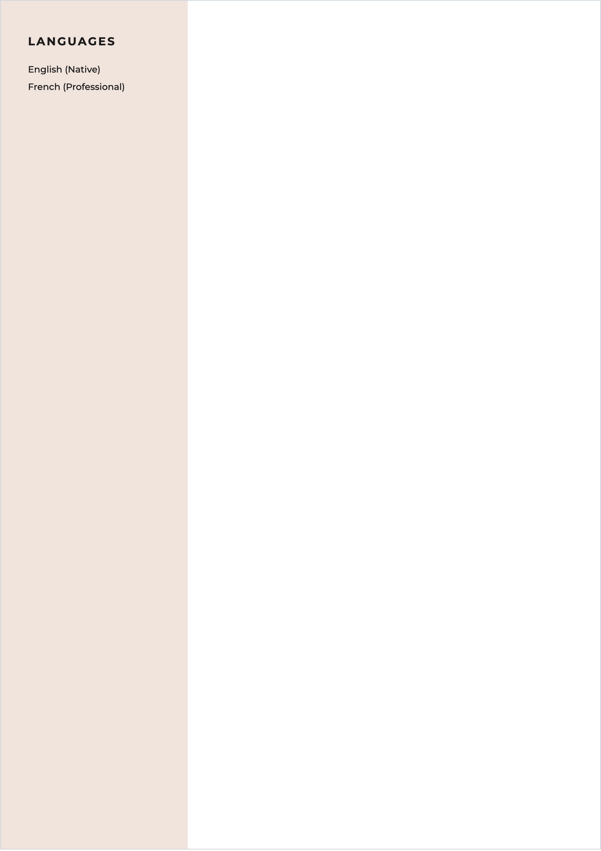 Free Pastry Chef Resume Template to Edit Online