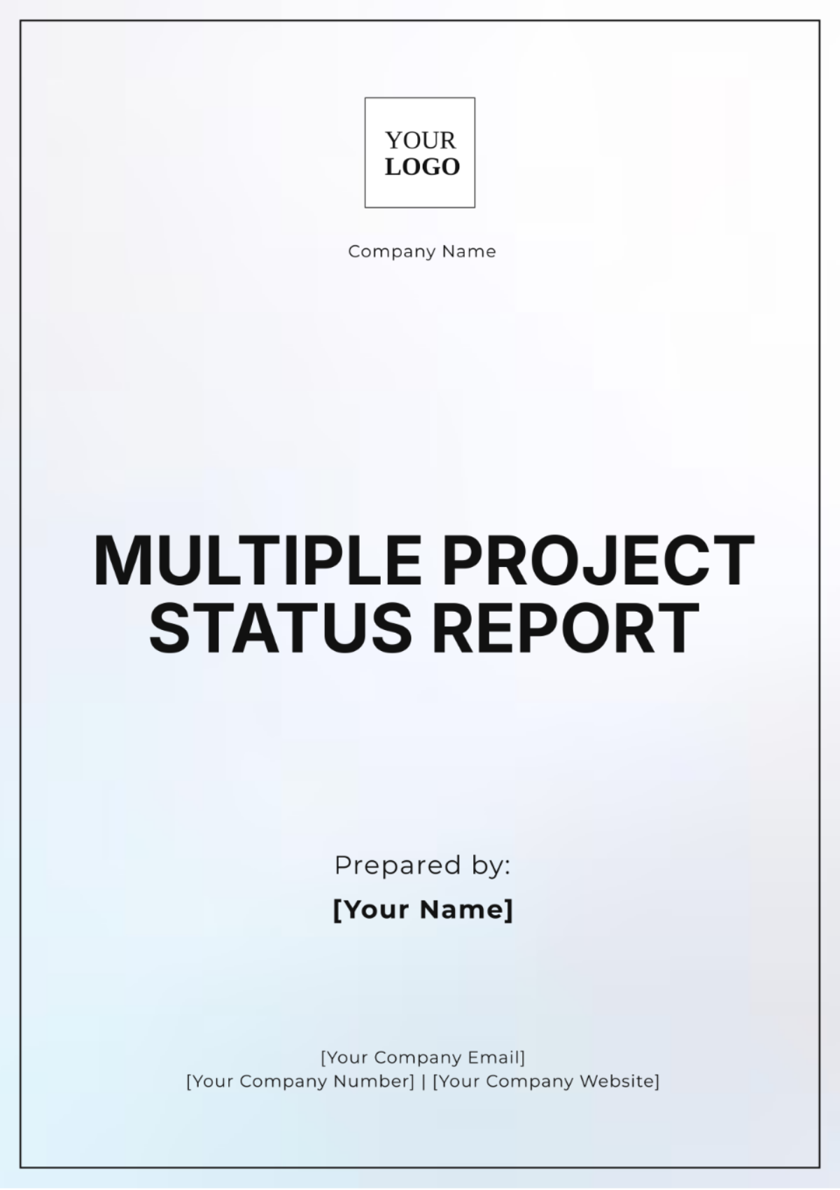 Multiple Project Status Report Template