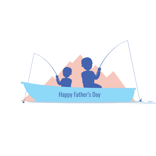 Father's Day Fishing Clipart