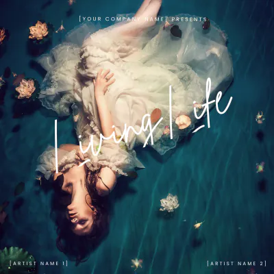 Free Living Life Pre-Made Album Cover Template to Edit Online