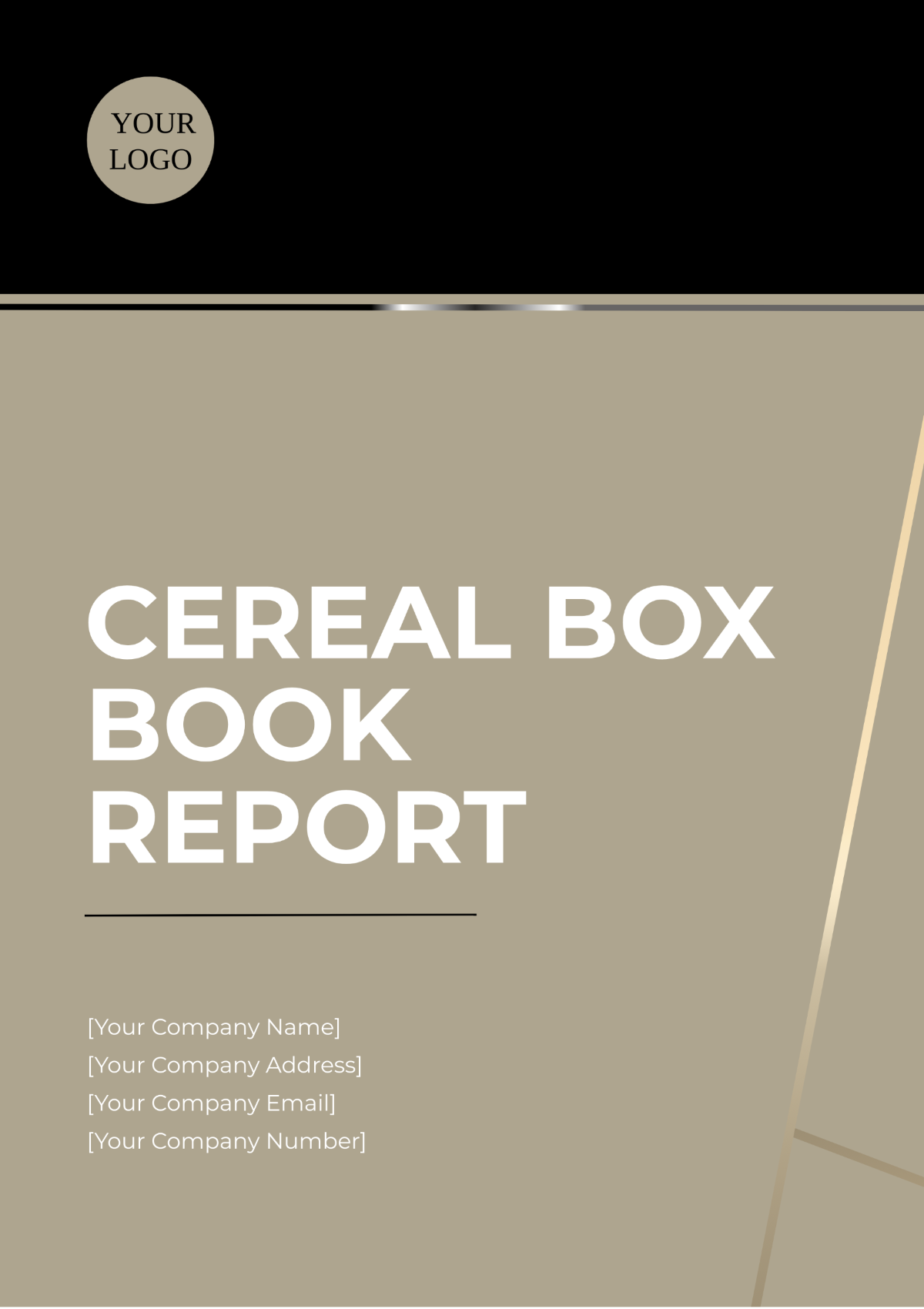 Cereal Box Book Report Template