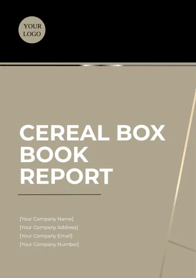 Free Cereal Box Book Report Template to Edit Online
