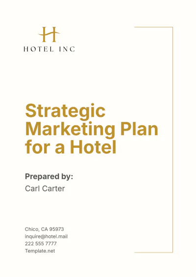 Free Strategic Marketing Plan for a Hotel Template to Edit Online