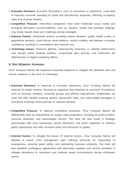 Free Strategic Marketing Plan for a Hotel Template to Edit Online