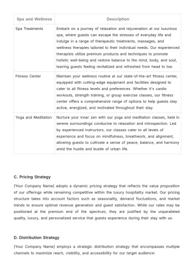 Free Strategic Marketing Plan for a Hotel Template to Edit Online