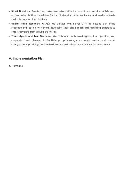 Free Strategic Marketing Plan for a Hotel Template to Edit Online
