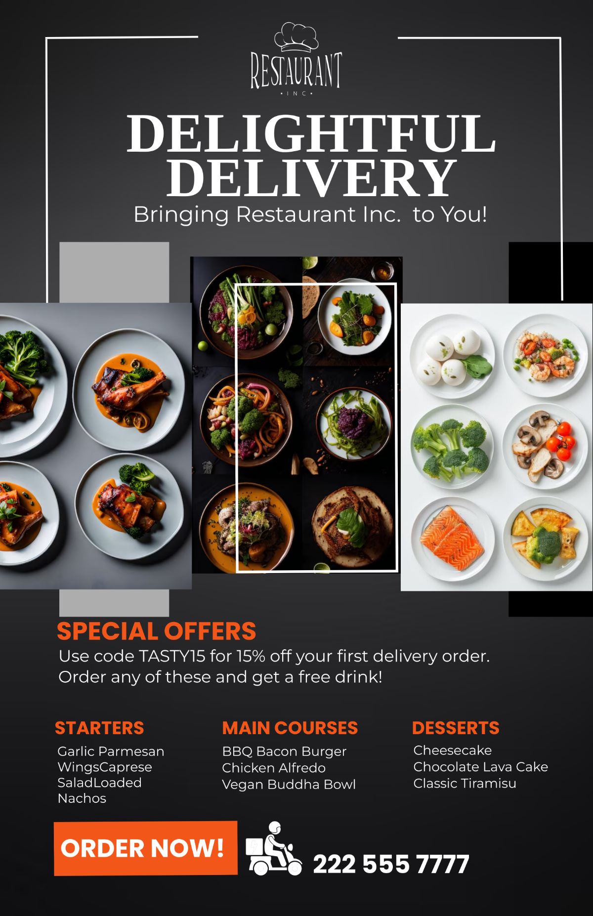 Restaurant Delivery Poster Template