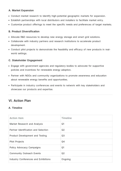 Free Sample Strategic Plan Template to Edit Online
