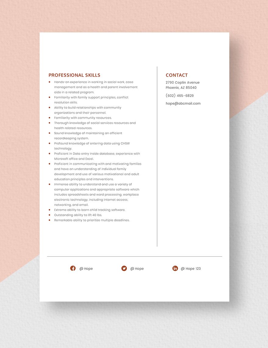 Head Start Family Advocate Resume in Word Pages Download Template net