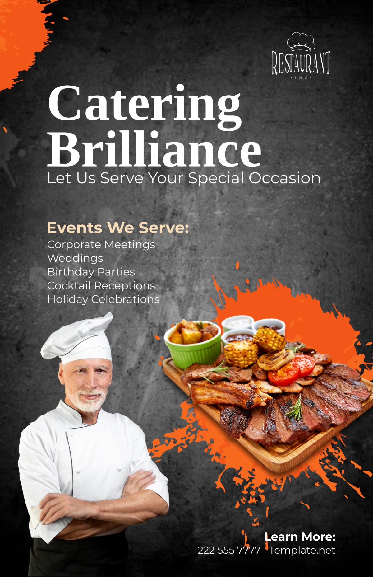 Restaurant Catering Poster Template