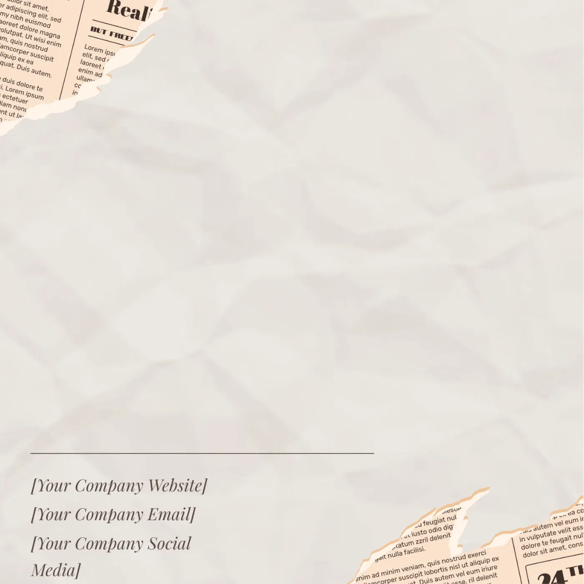 Free In The News Album Cover Template to Edit Online