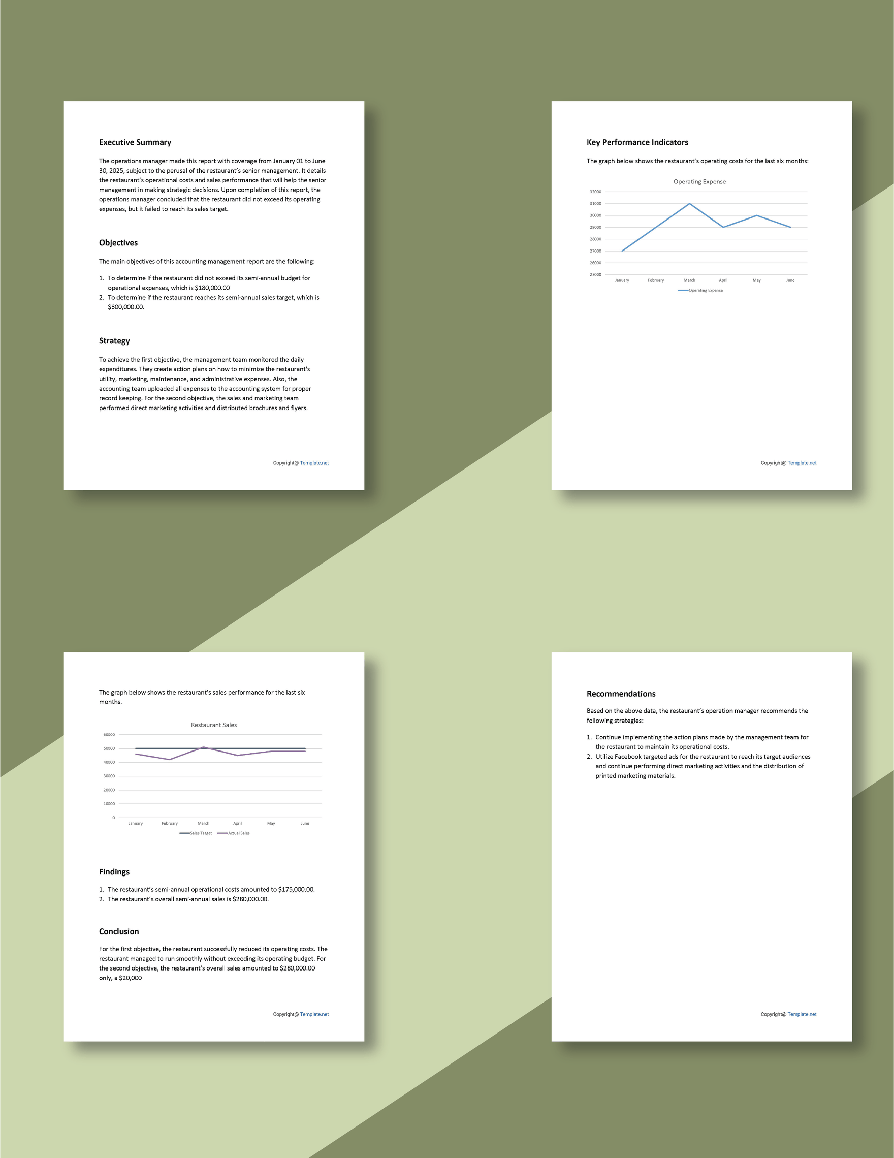 Management Report Example Template