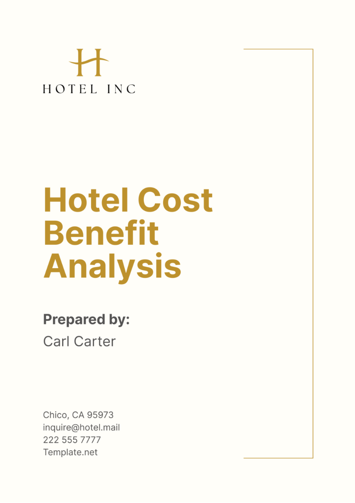 Hotel Cost Benefit Analysis Template - Edit Online & Download