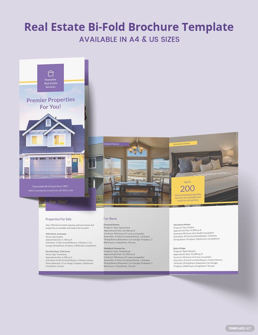 Real Estate Tri-Fold Brochure Template