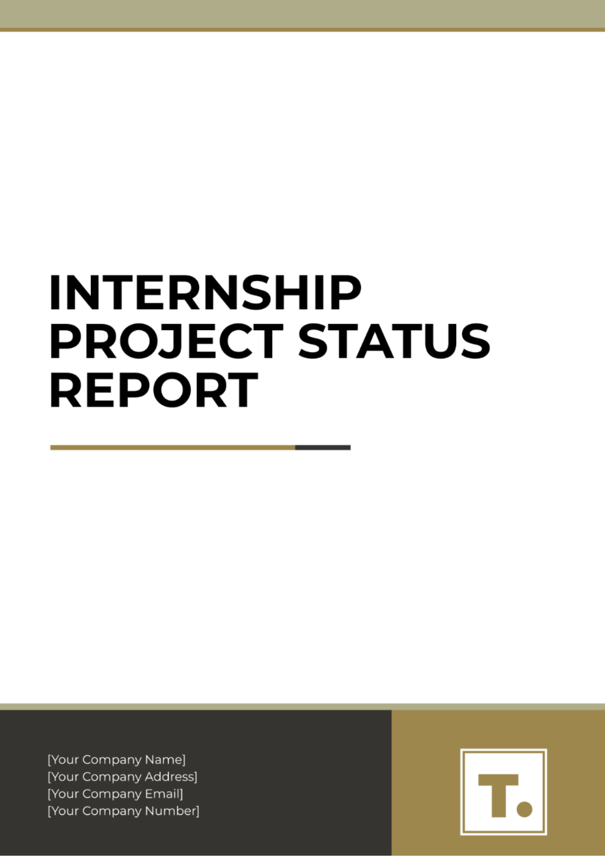 Internship Project Status Report Template - Edit Online & Download