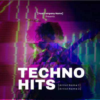 Free Techno Time Album Cover Template to Edit Online
