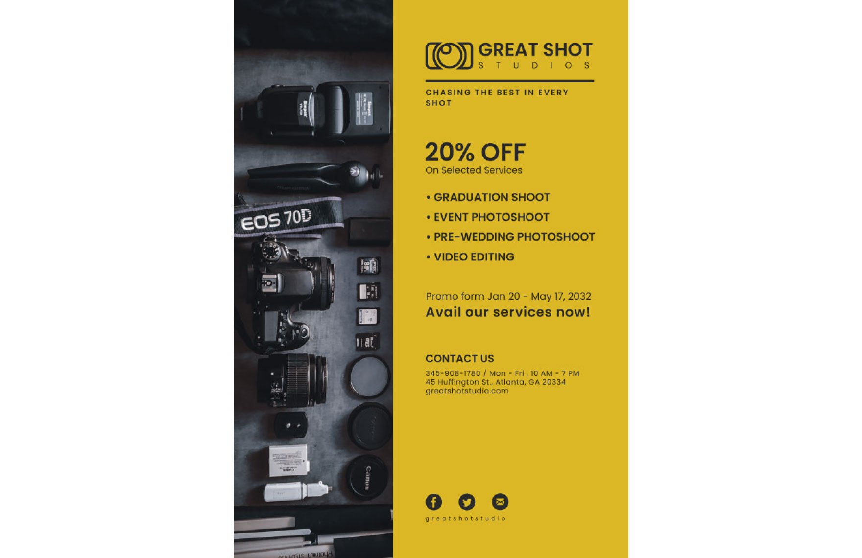Photography Studio Business Flyer Template