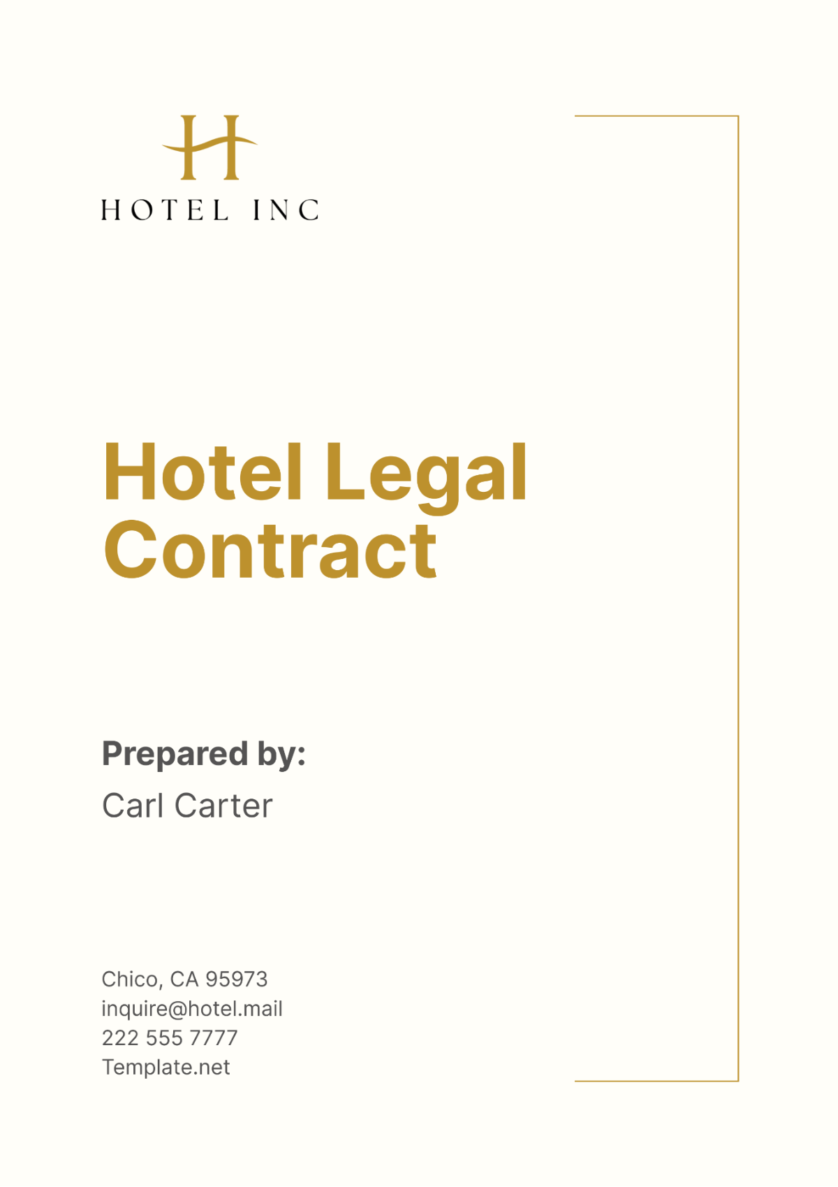 Free Hotel Legal Contract Template