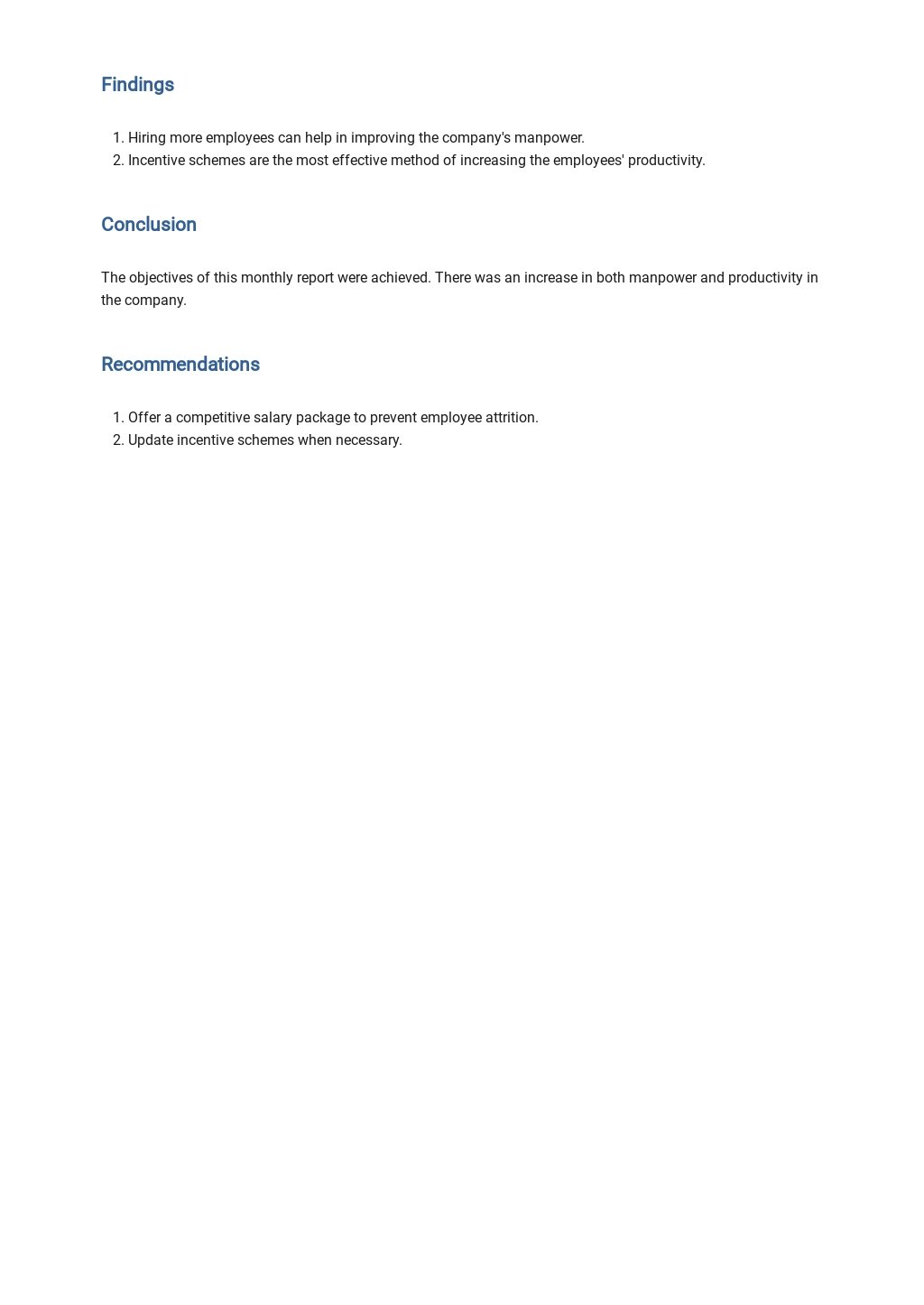 Management Report Sample Template [Free PDF] Word (DOC) Apple (MAC