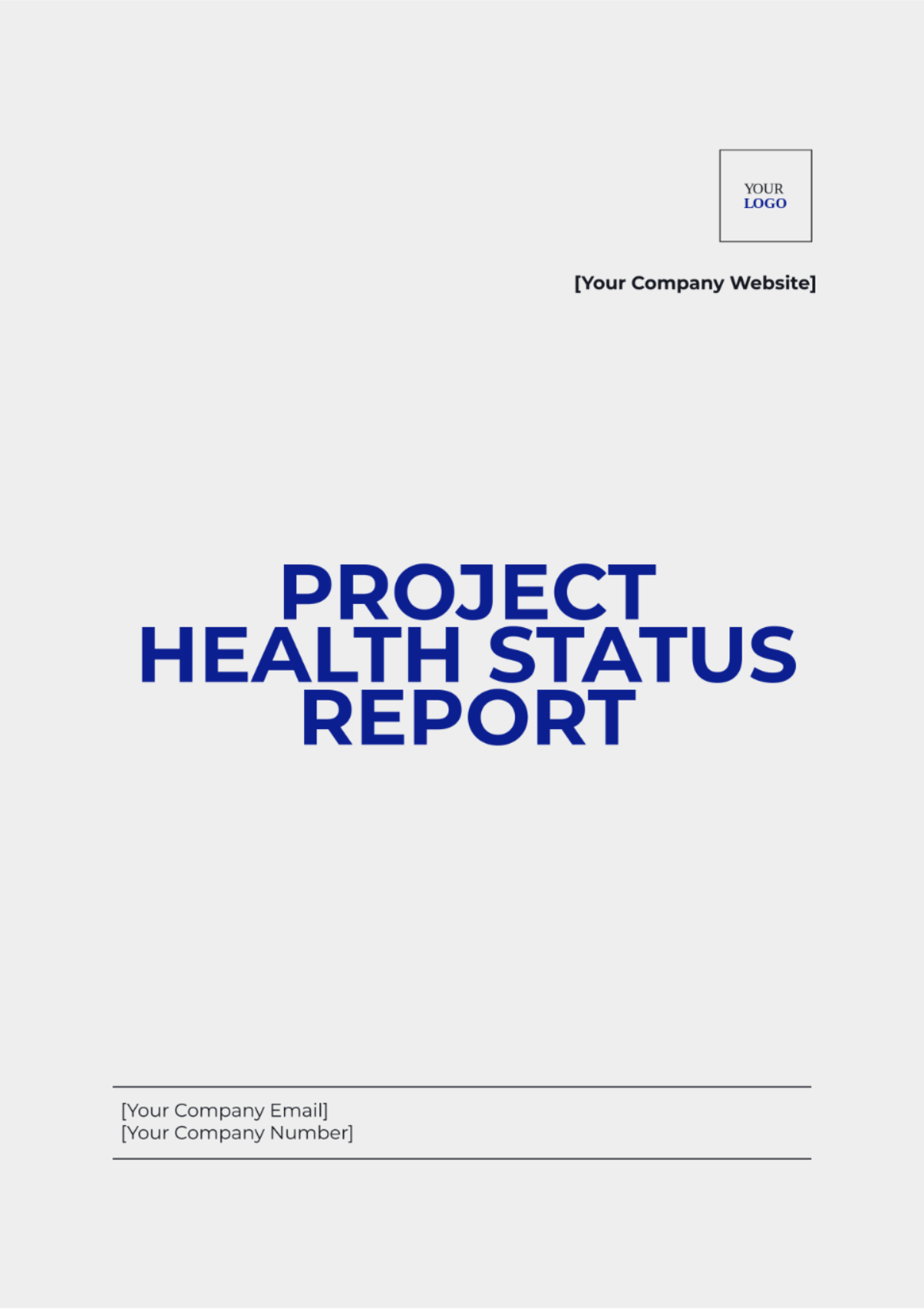 Project Health Status Report Template