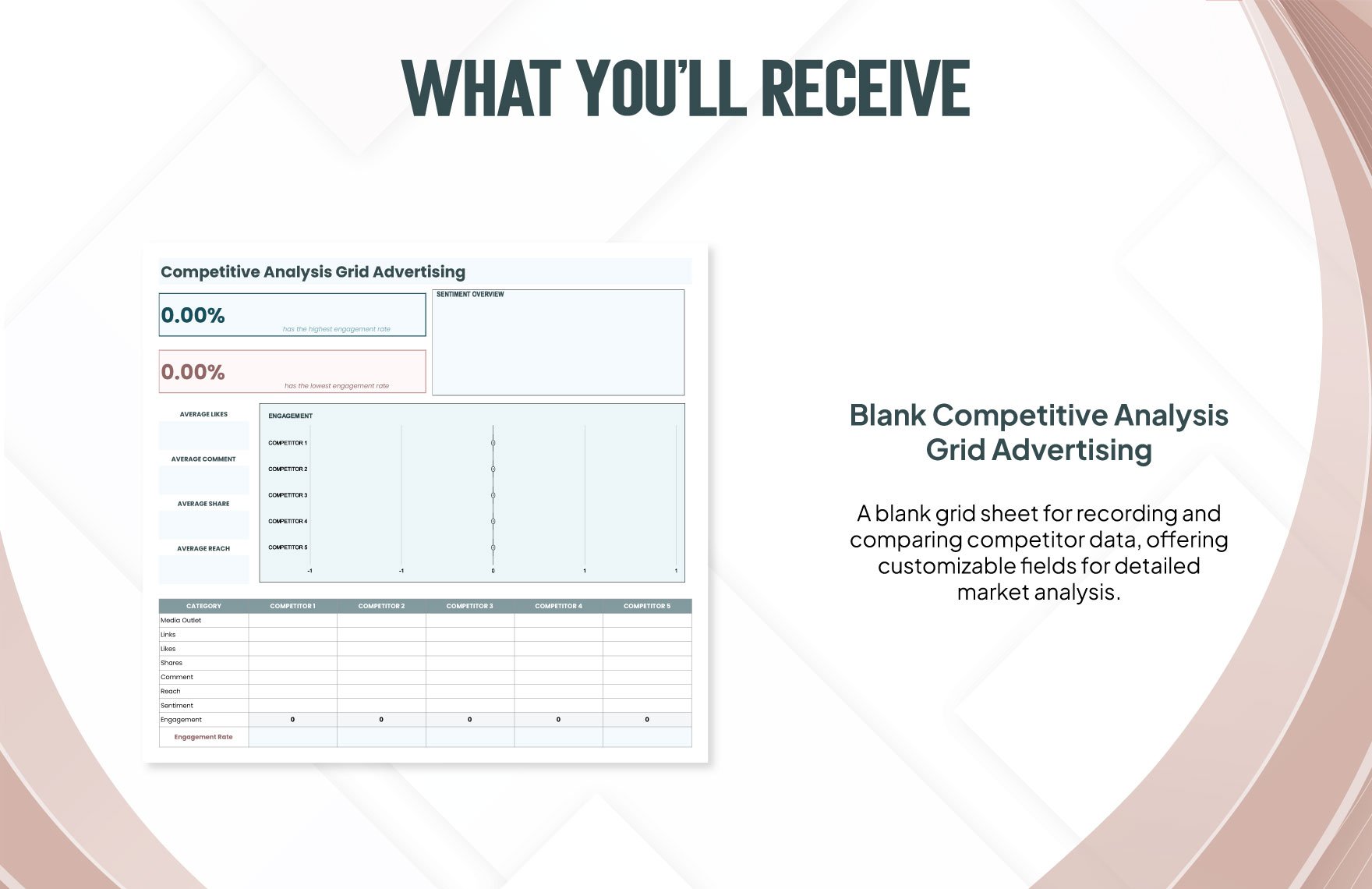 Competitive Analysis Grid Advertising Template