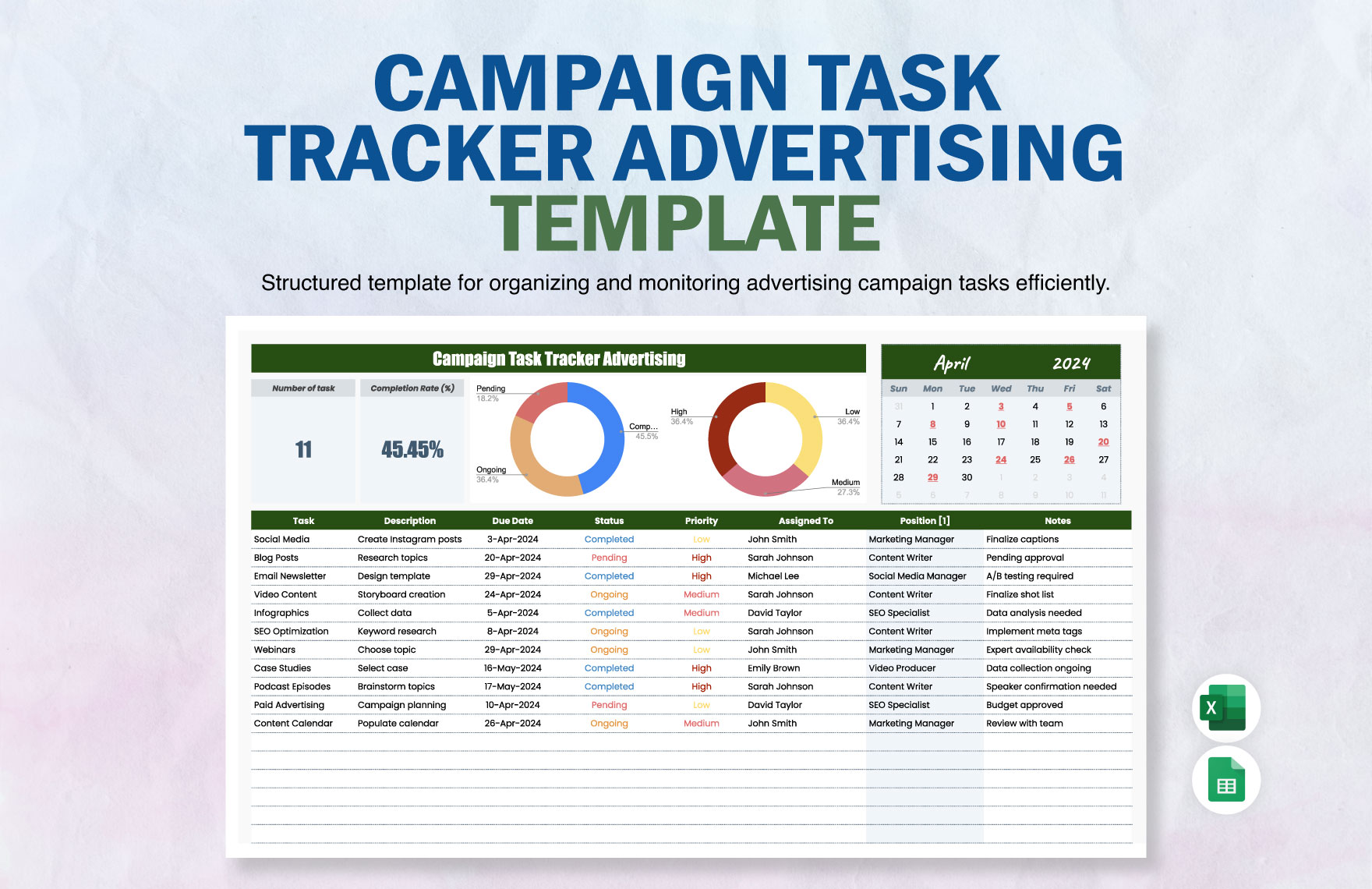 Task Tracking Template Excel Free Infoupdate