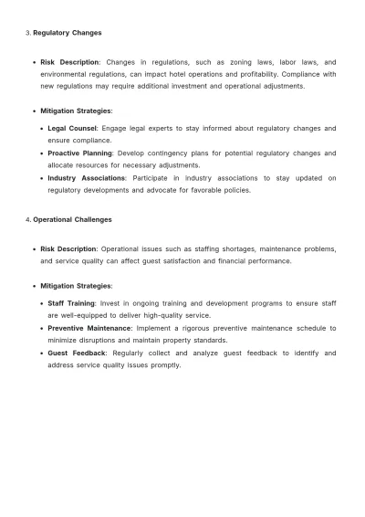 Free Hotel Investment Plan Template to Edit Online