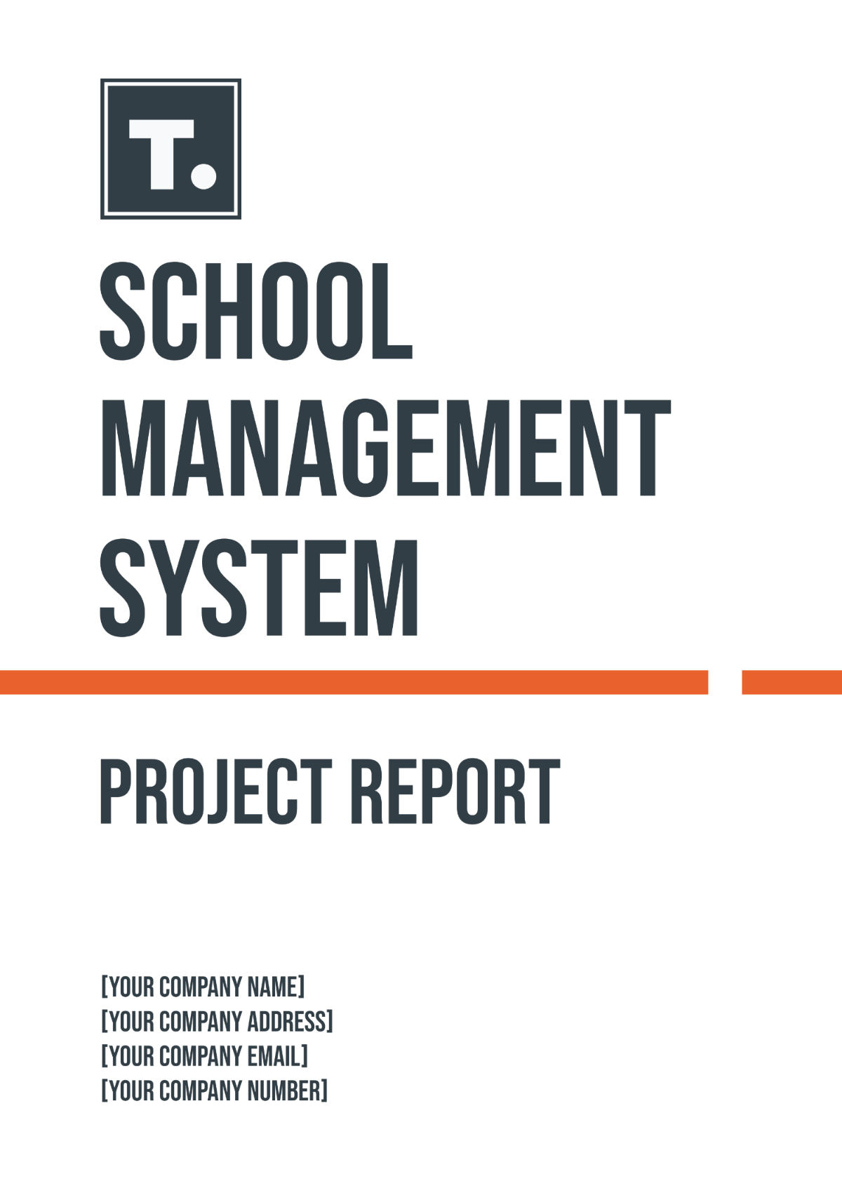 School Management System Project Report Template - Edit Online & Download