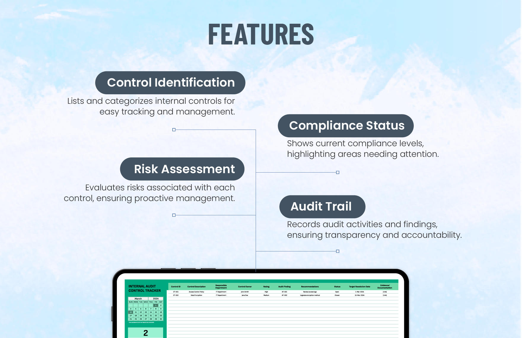 Internal Audit Control Tracker Template