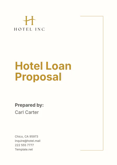 Free Hotel Loan Proposal Template to Edit Online