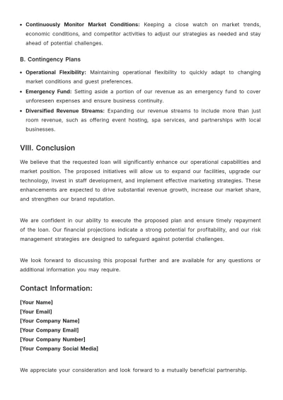 Free Hotel Loan Proposal Template to Edit Online