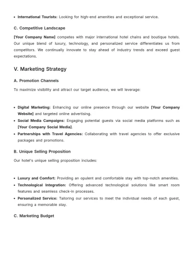 Free Hotel Loan Proposal Template to Edit Online