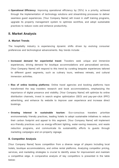 Free Hotel Account Strategy Template to Edit Online