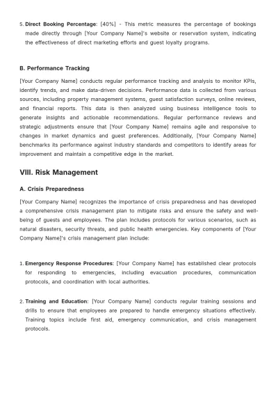 Free Hotel Account Strategy Template to Edit Online