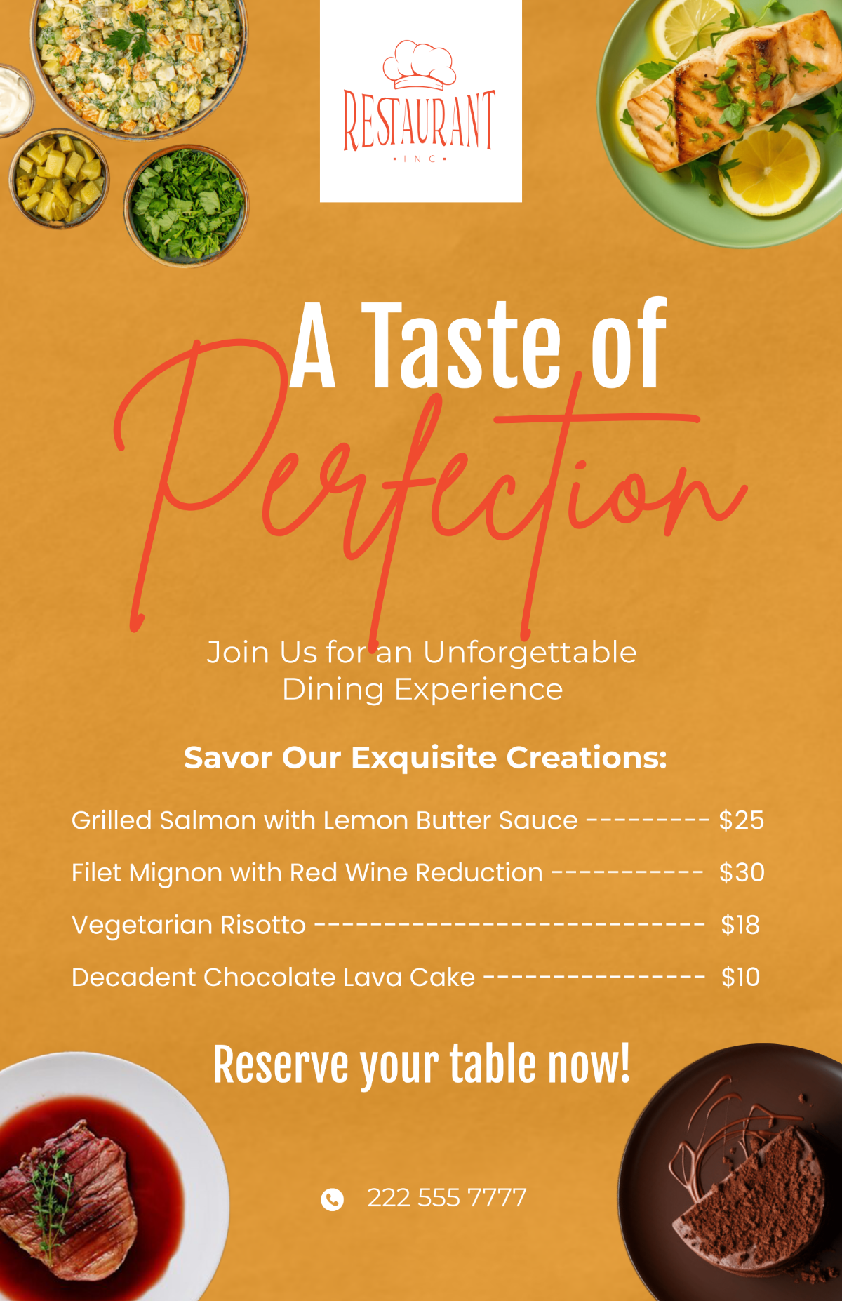 Restaurant Food Poster Template