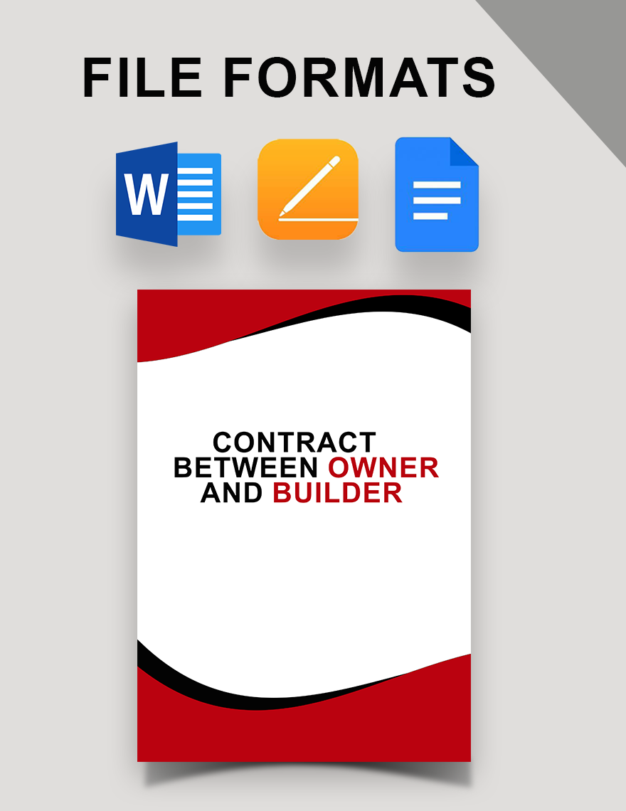 Contract between Owner and Builder Template