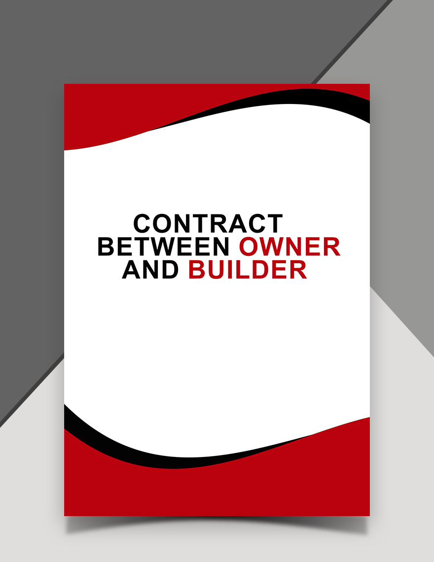 Contract between Owner and Builder Template