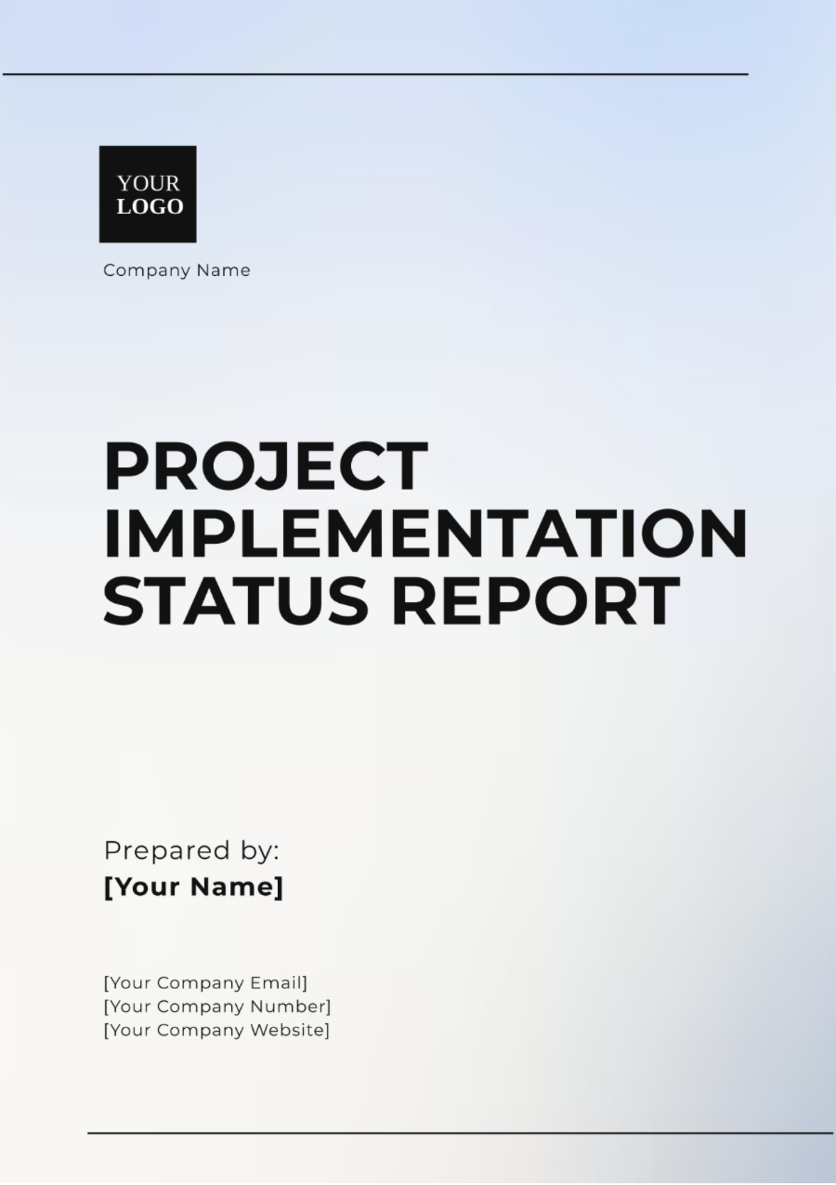 Project Implementation Status Report Template - Edit Online & Download