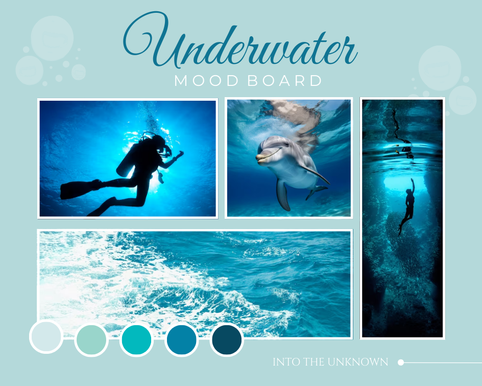 Underwater Mood Board Template - Edit Online & Download