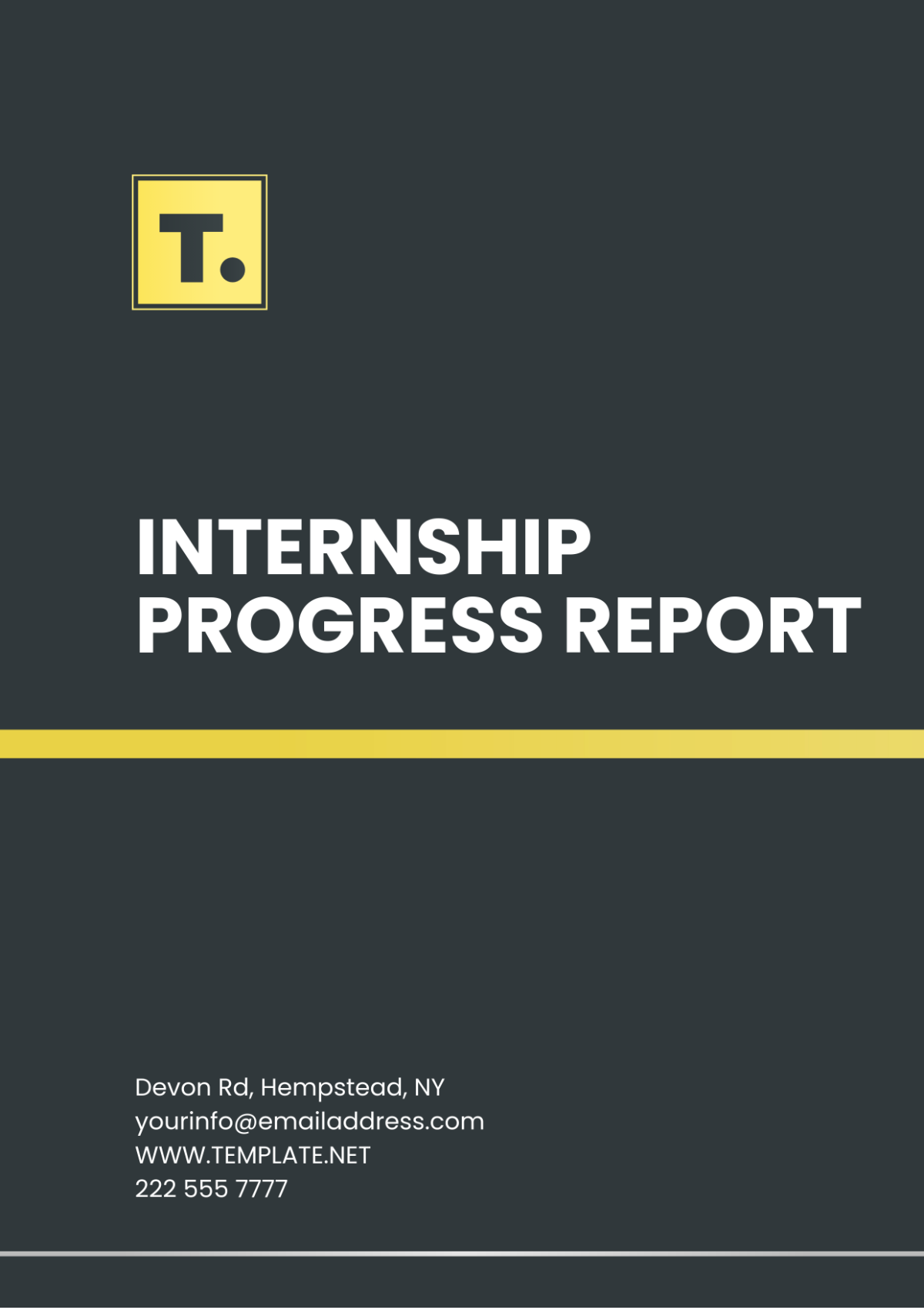 Internship Progress Report Template