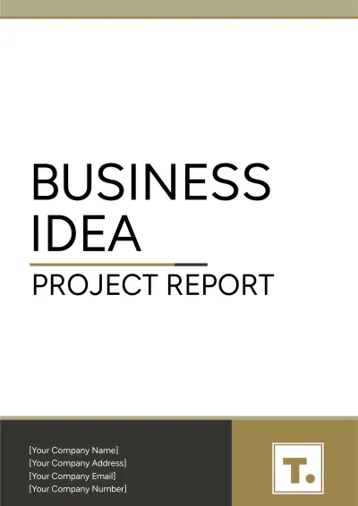 Free Business Idea Project Report Template to Edit Online