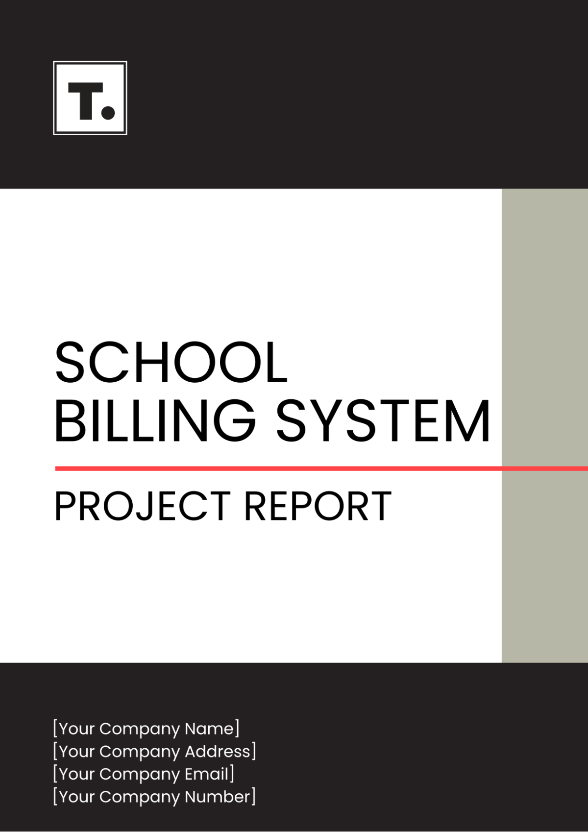 School Billing System Project Report Template - Edit Online & Download