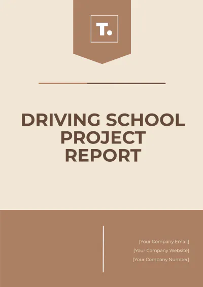 Free Driving School Project Report Template to Edit Online