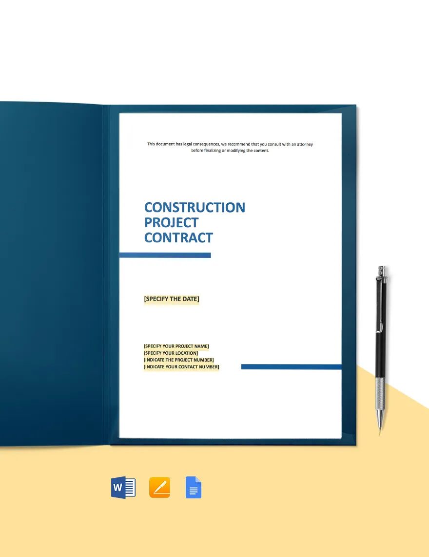 Construction Project Contract Template