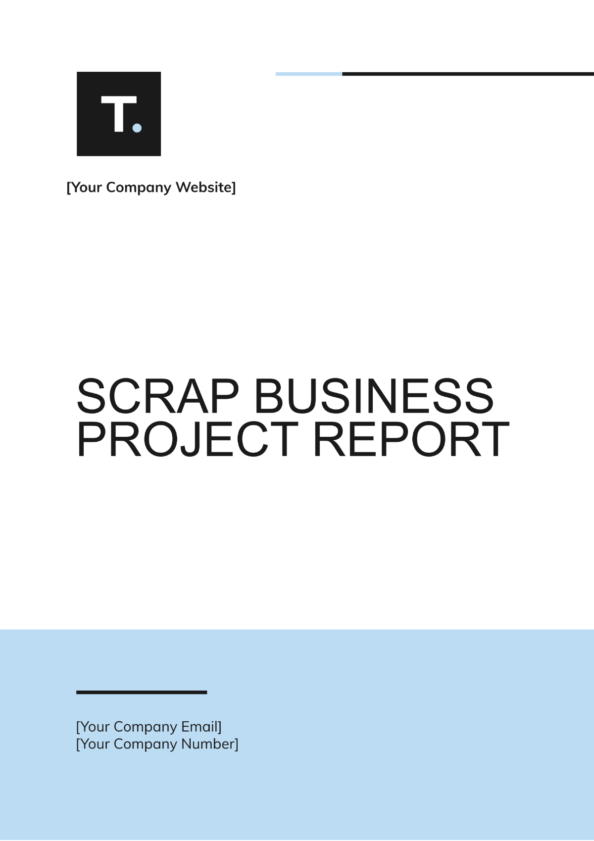 Scrap Business Project Report Template - Edit Online & Download