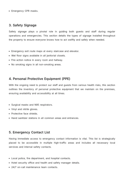 Free Hotel Inventory List Template to Edit Online