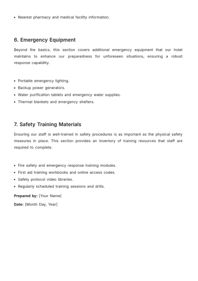Free Hotel Inventory List Template to Edit Online